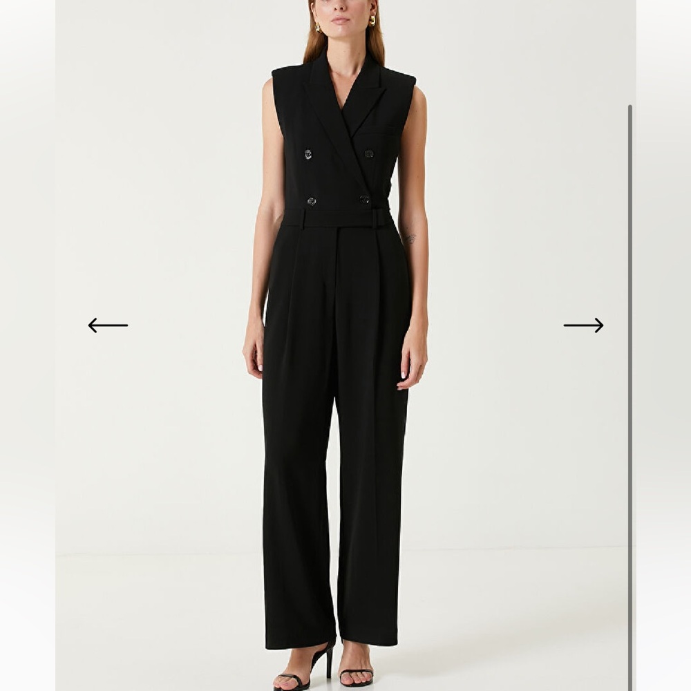 Michael Kors Pantsuit Business $500+ Elegant Black Sleeveless Jumpsuit NWT